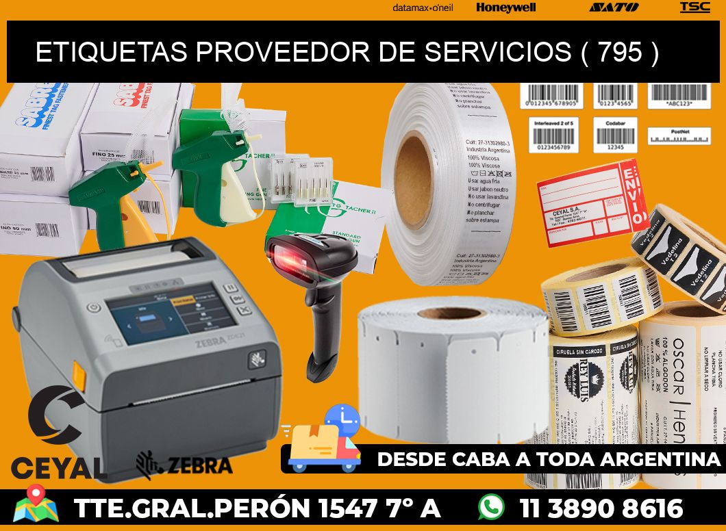 ETIQUETAS PROVEEDOR DE SERVICIOS ( 795 )