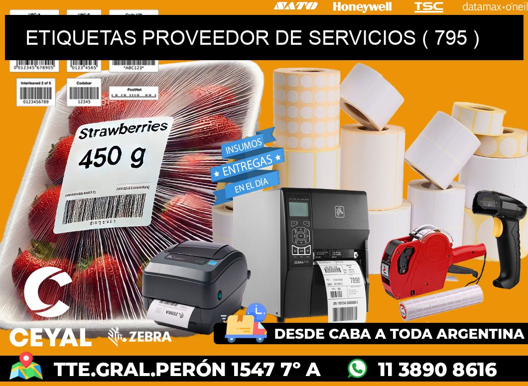 ETIQUETAS PROVEEDOR DE SERVICIOS ( 795 )