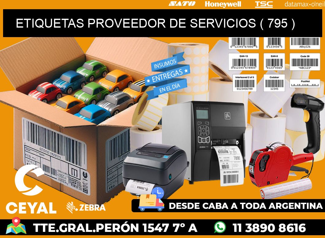 ETIQUETAS PROVEEDOR DE SERVICIOS ( 795 )