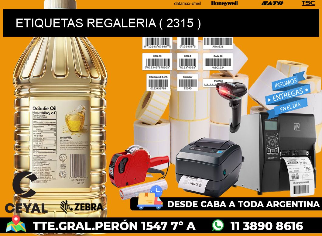 ETIQUETAS REGALERIA ( 2315 )