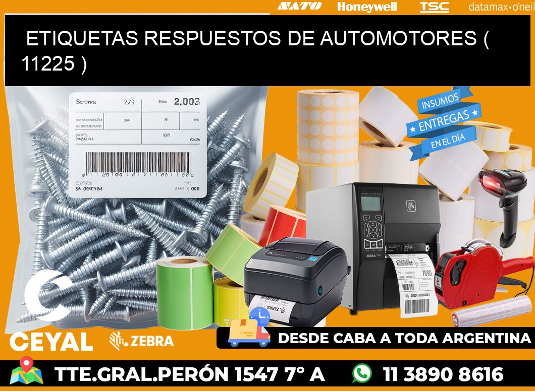 ETIQUETAS RESPUESTOS DE AUTOMOTORES ( 11225 )