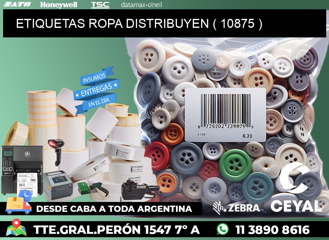 ETIQUETAS ROPA DISTRIBUYEN ( 10875 )