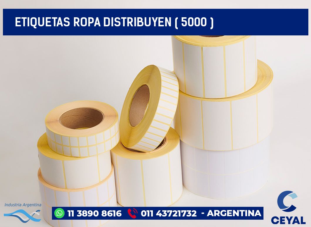 ETIQUETAS ROPA DISTRIBUYEN ( 5000 )