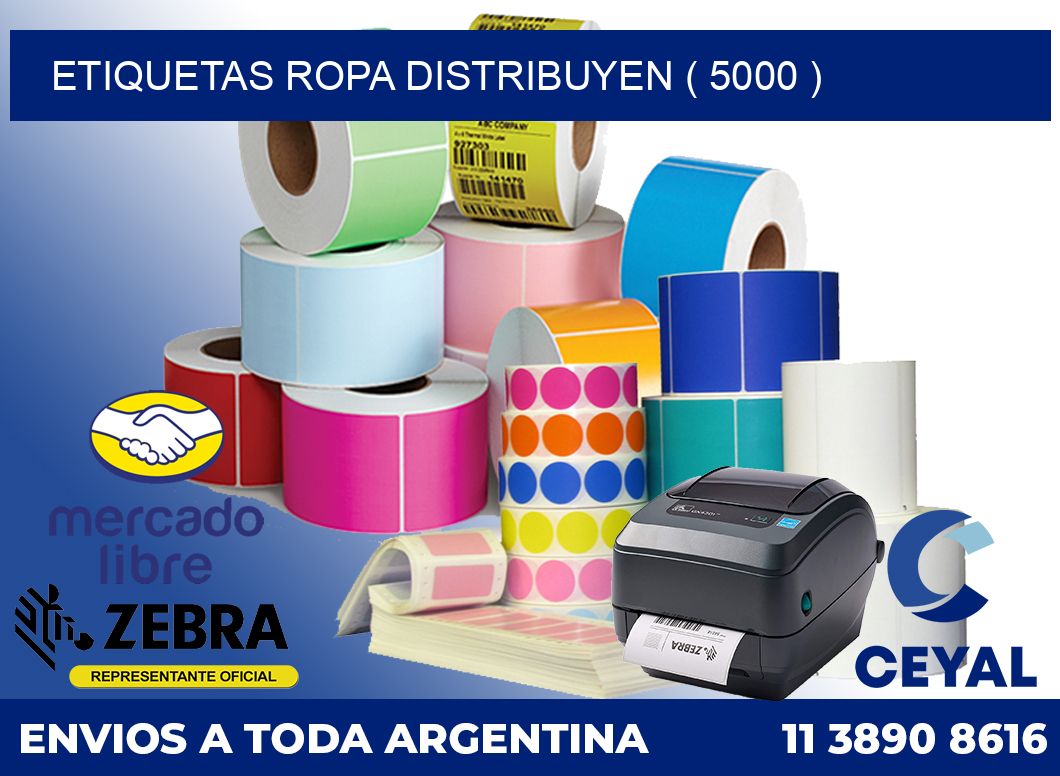 ETIQUETAS ROPA DISTRIBUYEN ( 5000 )