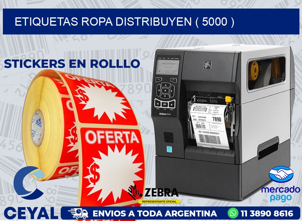 ETIQUETAS ROPA DISTRIBUYEN ( 5000 )