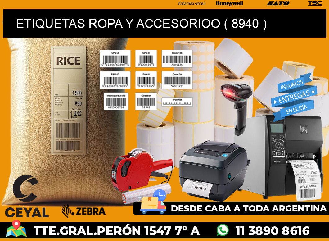 ETIQUETAS ROPA Y ACCESORIOO ( 8940 )