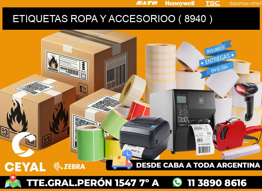 ETIQUETAS ROPA Y ACCESORIOO ( 8940 )