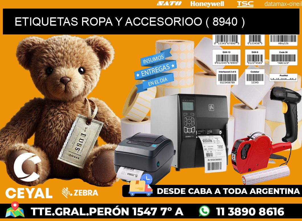 ETIQUETAS ROPA Y ACCESORIOO ( 8940 )