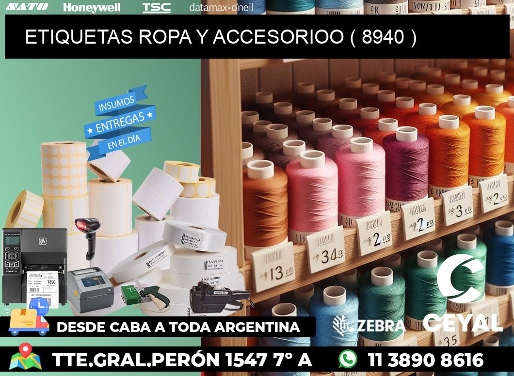 ETIQUETAS ROPA Y ACCESORIOO ( 8940 )