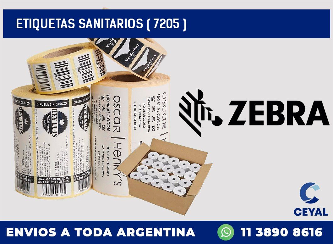 ETIQUETAS SANITARIOS ( 7205 )