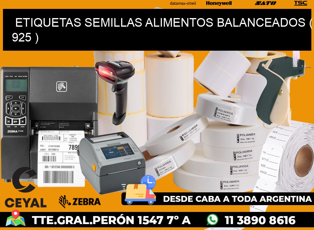 ETIQUETAS SEMILLAS ALIMENTOS BALANCEADOS ( 925 )