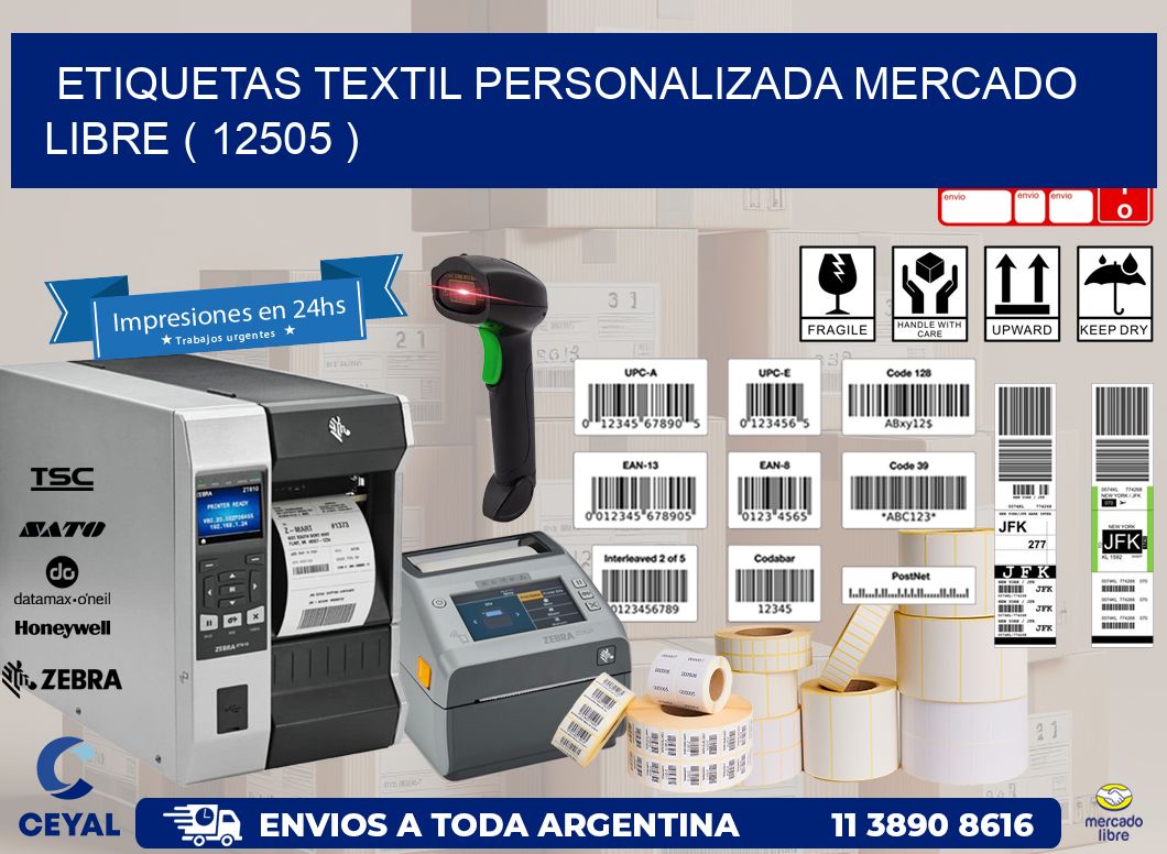 ETIQUETAS TEXTIL PERSONALIZADA MERCADO LIBRE ( 12505 )