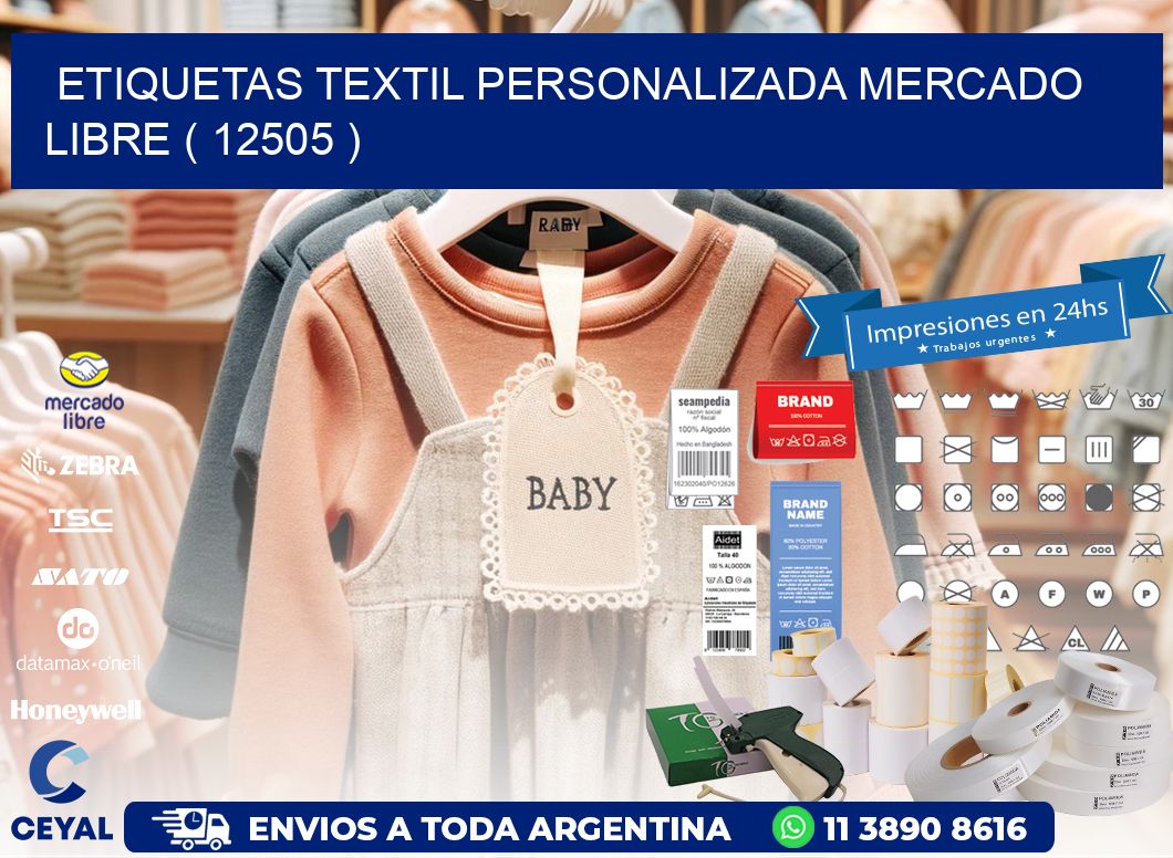 ETIQUETAS TEXTIL PERSONALIZADA MERCADO LIBRE ( 12505 )