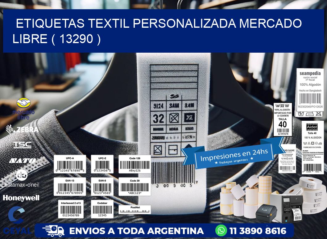 ETIQUETAS TEXTIL PERSONALIZADA MERCADO LIBRE ( 13290 )