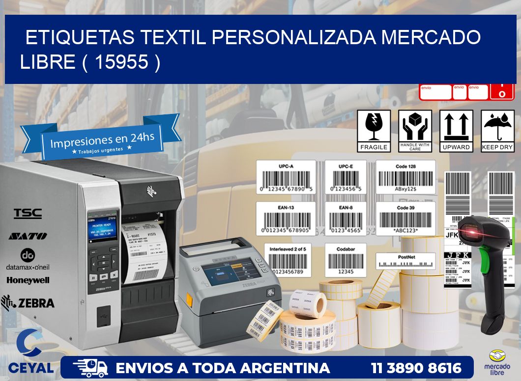 ETIQUETAS TEXTIL PERSONALIZADA MERCADO LIBRE ( 15955 )