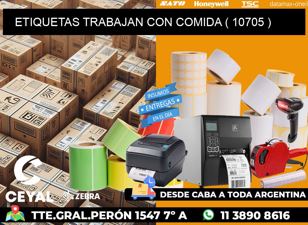 ETIQUETAS TRABAJAN CON COMIDA ( 10705 )