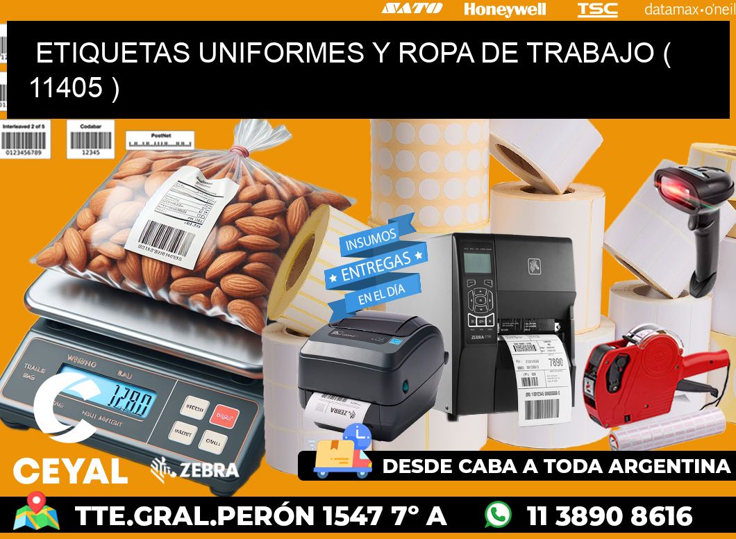 ETIQUETAS UNIFORMES Y ROPA DE TRABAJO ( 11405 )