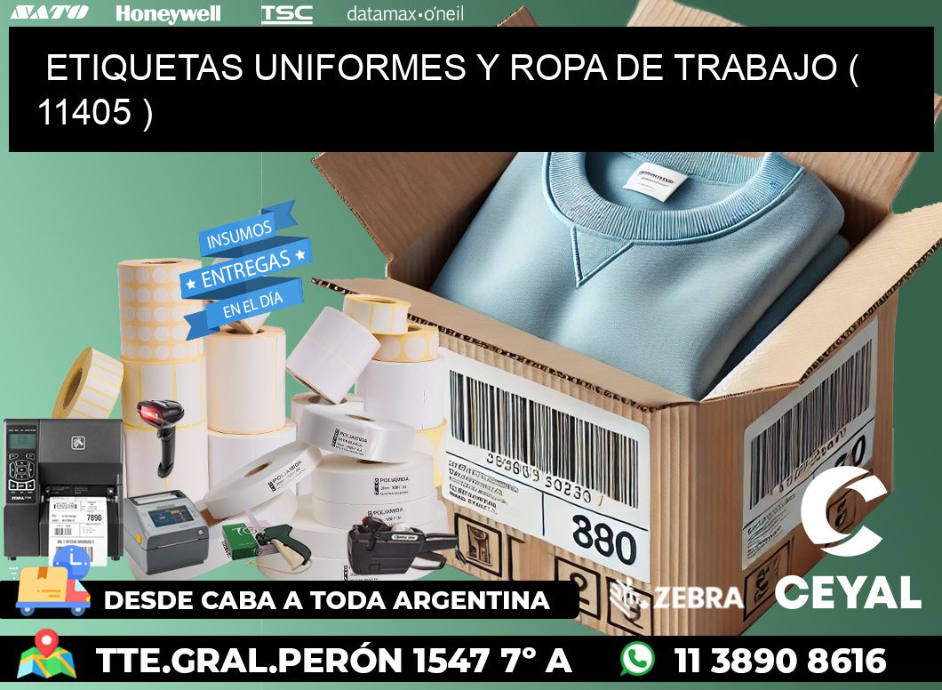 ETIQUETAS UNIFORMES Y ROPA DE TRABAJO ( 11405 )