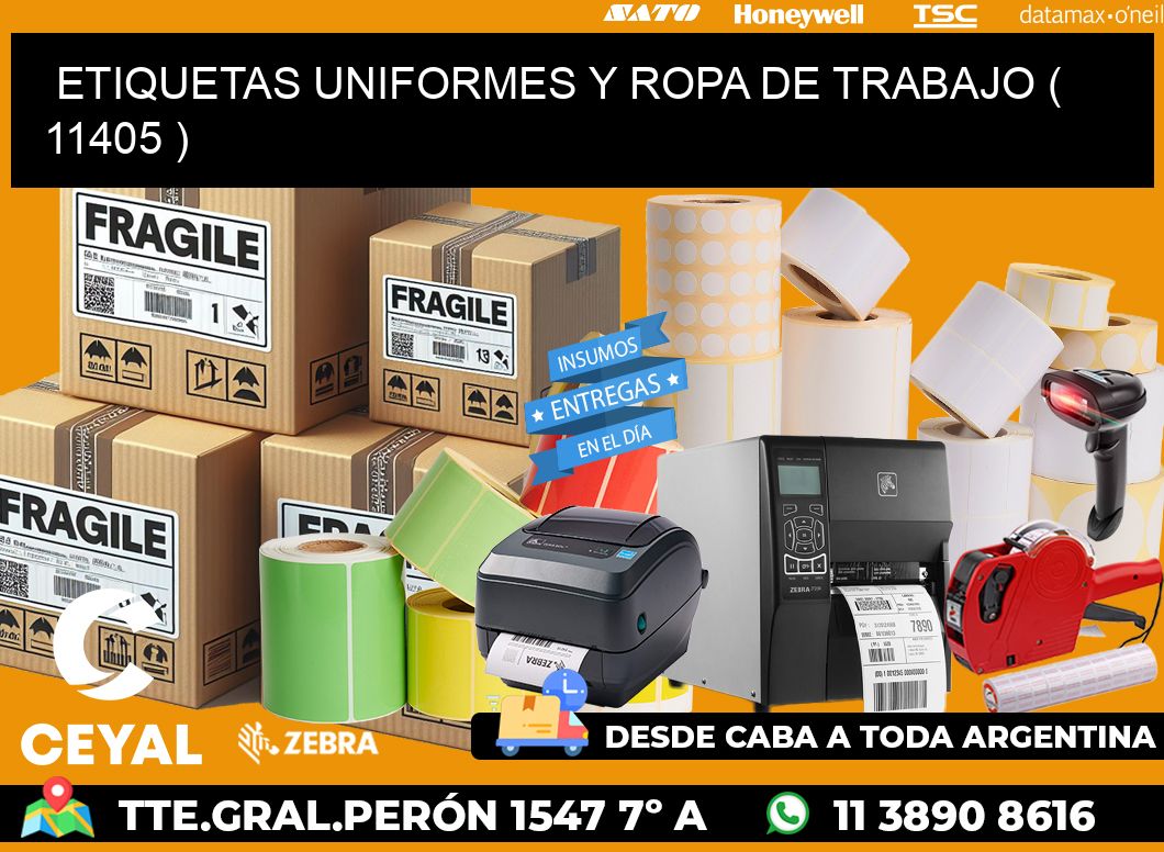 ETIQUETAS UNIFORMES Y ROPA DE TRABAJO ( 11405 )