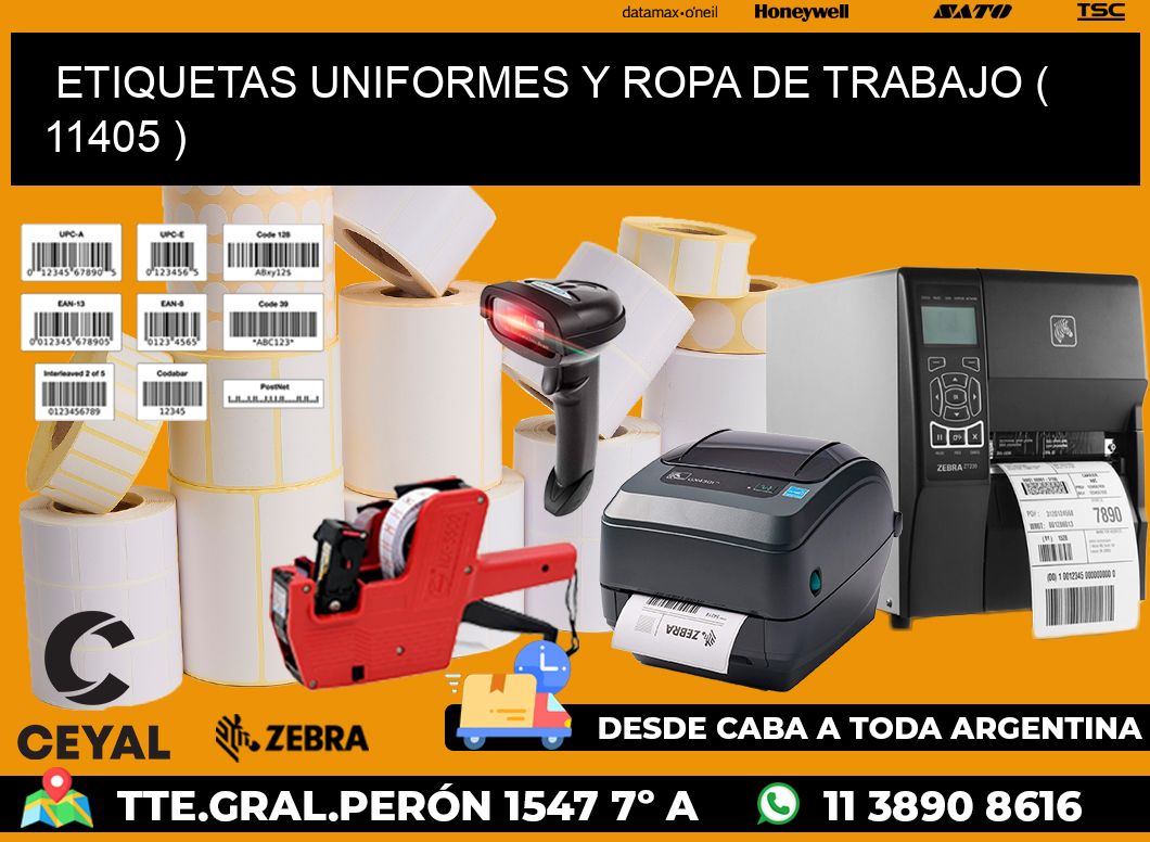 ETIQUETAS UNIFORMES Y ROPA DE TRABAJO ( 11405 )