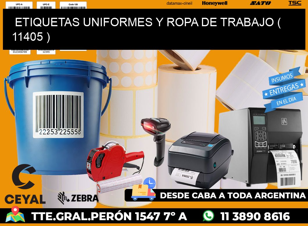 ETIQUETAS UNIFORMES Y ROPA DE TRABAJO ( 11405 )