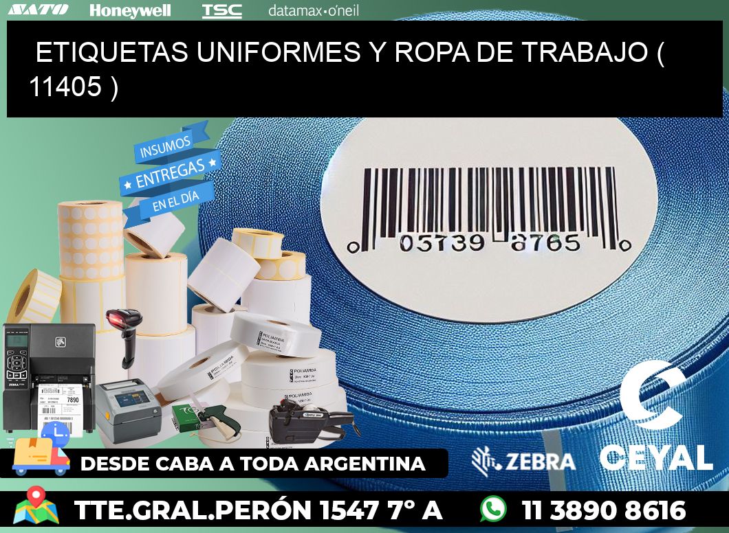 ETIQUETAS UNIFORMES Y ROPA DE TRABAJO ( 11405 )