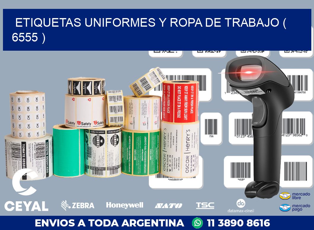 ETIQUETAS UNIFORMES Y ROPA DE TRABAJO ( 6555 )