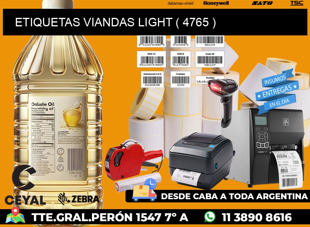 ETIQUETAS VIANDAS LIGHT ( 4765 )