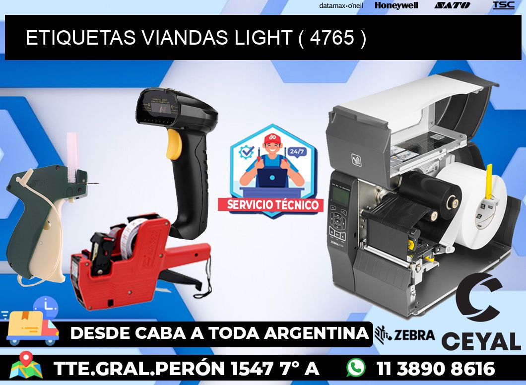 ETIQUETAS VIANDAS LIGHT ( 4765 )