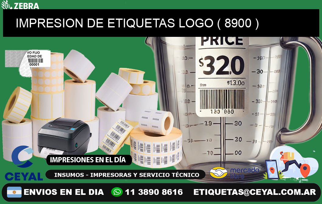 IMPRESION DE ETIQUETAS LOGO ( 8900 )