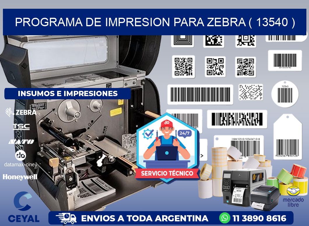 PROGRAMA DE IMPRESION PARA ZEBRA ( 13540 )