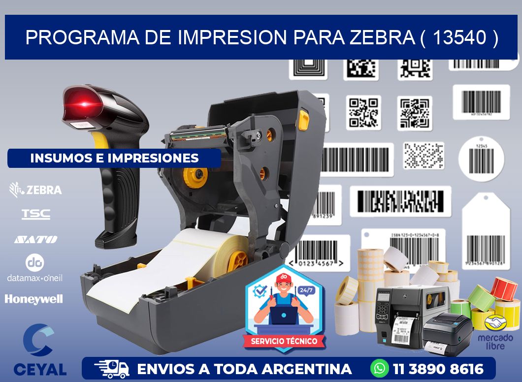 PROGRAMA DE IMPRESION PARA ZEBRA ( 13540 )