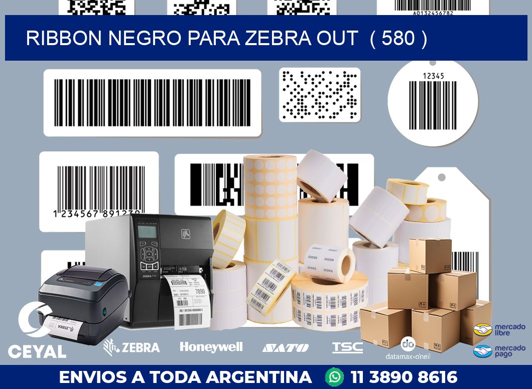 RIBBON NEGRO PARA ZEBRA OUT  ( 580 )