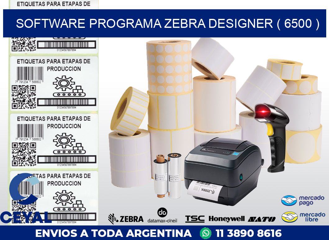 SOFTWARE PROGRAMA ZEBRA DESIGNER ( 6500 )