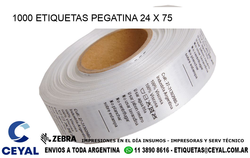 1000 ETIQUETAS PEGATINA 24 x 75