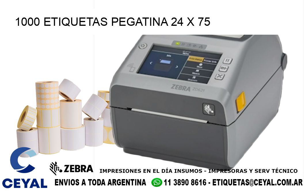 1000 ETIQUETAS PEGATINA 24 x 75