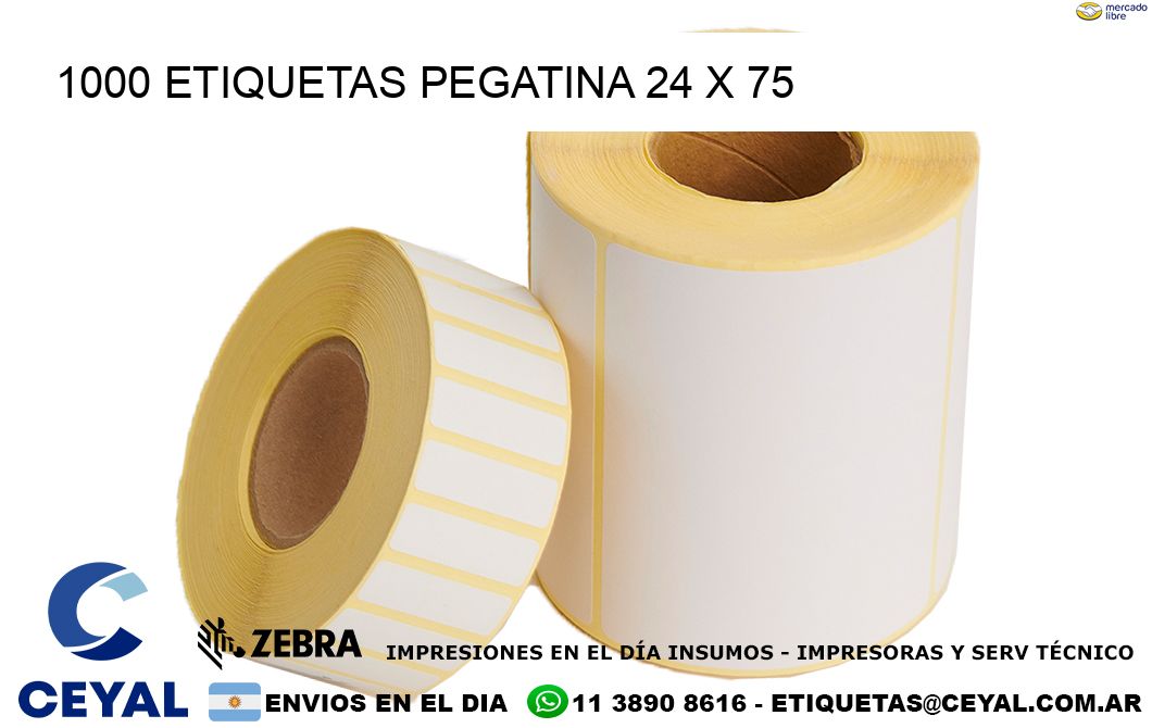 1000 ETIQUETAS PEGATINA 24 x 75