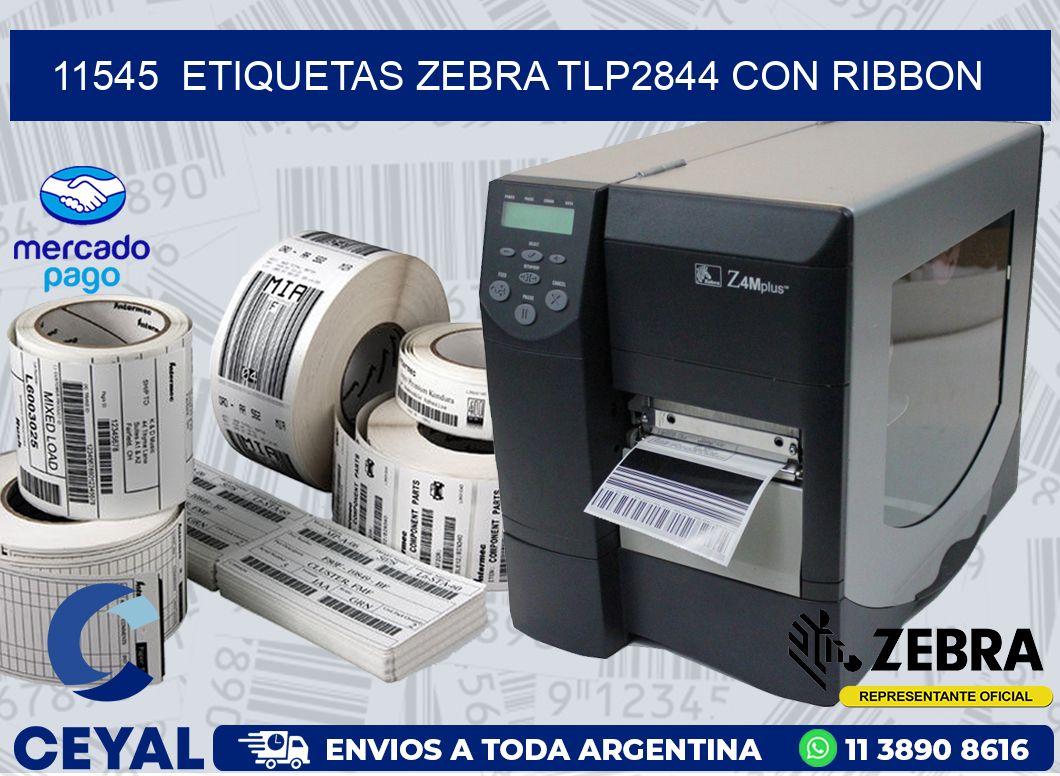 11545  ETIQUETAS ZEBRA TLP2844 CON RIBBON