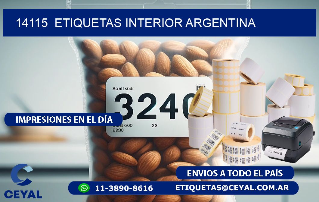 14115  ETIQUETAS INTERIOR ARGENTINA