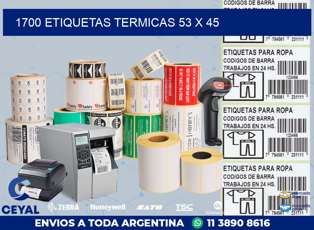 1700 ETIQUETAS TERMICAS 53 x 45