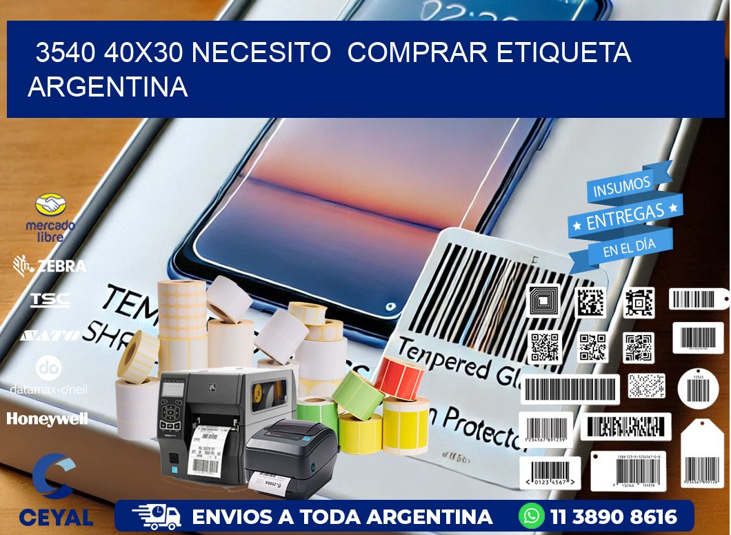 3540 40X30 NECESITO  COMPRAR ETIQUETA ARGENTINA