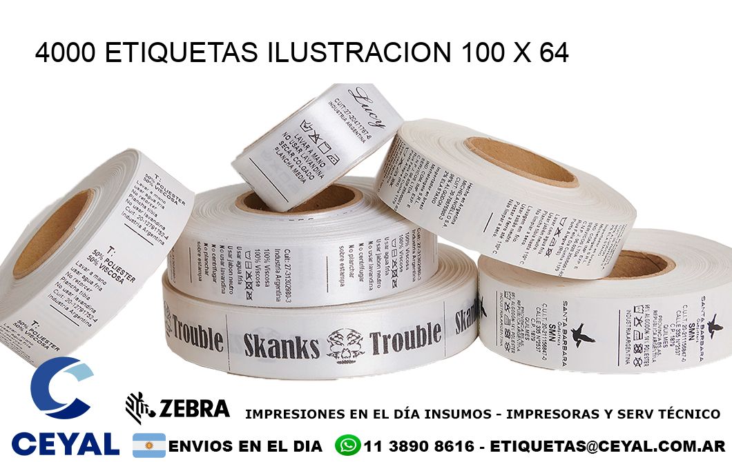 4000 ETIQUETAS ILUSTRACION 100 x 64