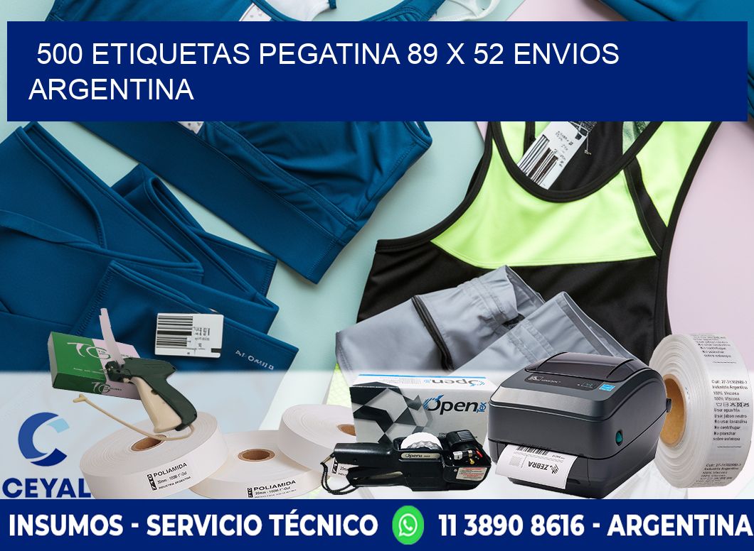 500 ETIQUETAS PEGATINA 89 x 52 ENVIOS ARGENTINA