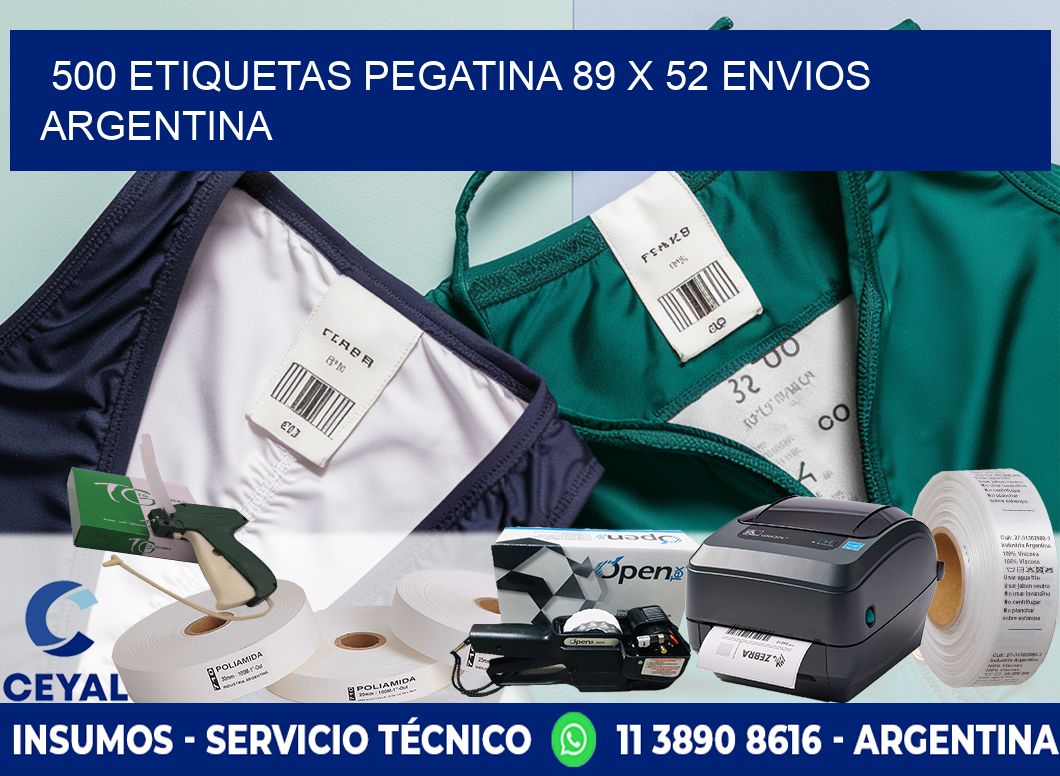 500 ETIQUETAS PEGATINA 89 x 52 ENVIOS ARGENTINA