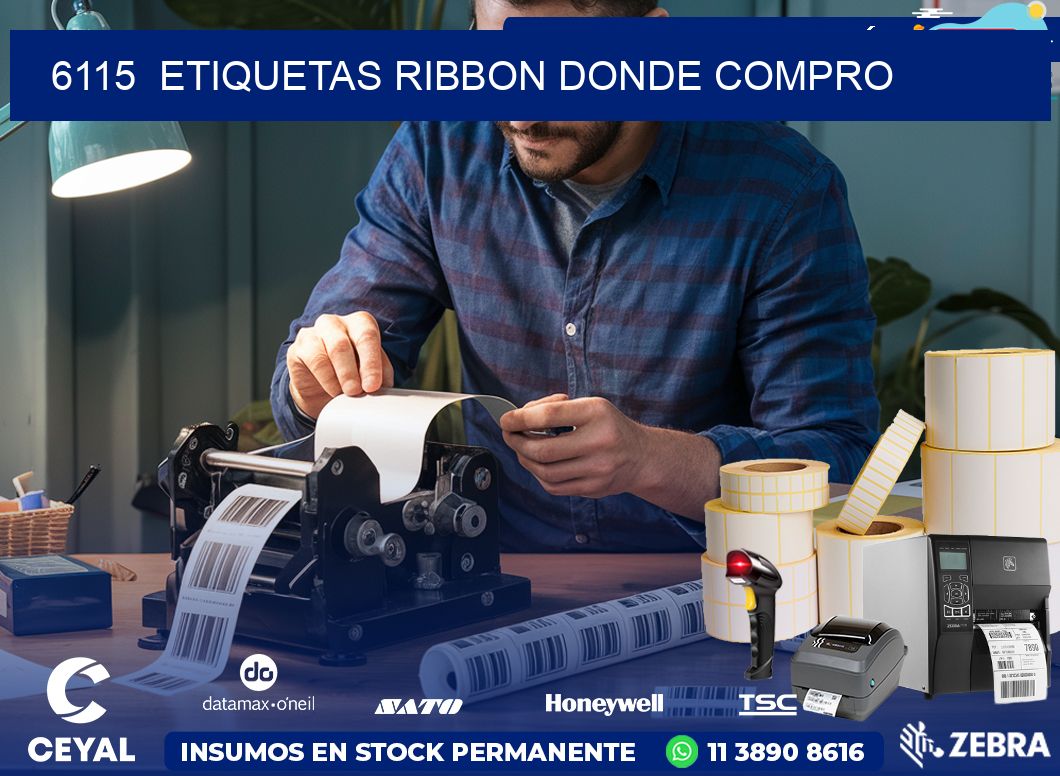 6115  ETIQUETAS RIBBON DONDE COMPRO