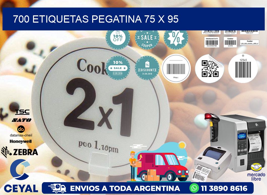 700 ETIQUETAS PEGATINA 75 x 95