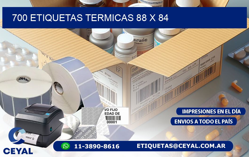 700 ETIQUETAS TERMICAS 88 x 84