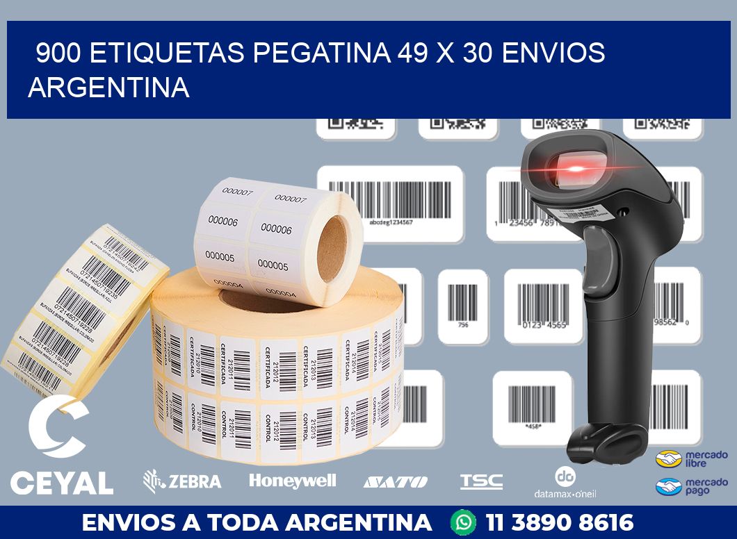 900 ETIQUETAS PEGATINA 49 x 30 ENVIOS ARGENTINA