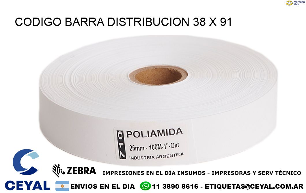 CODIGO BARRA DISTRIBUCION 38 x 91