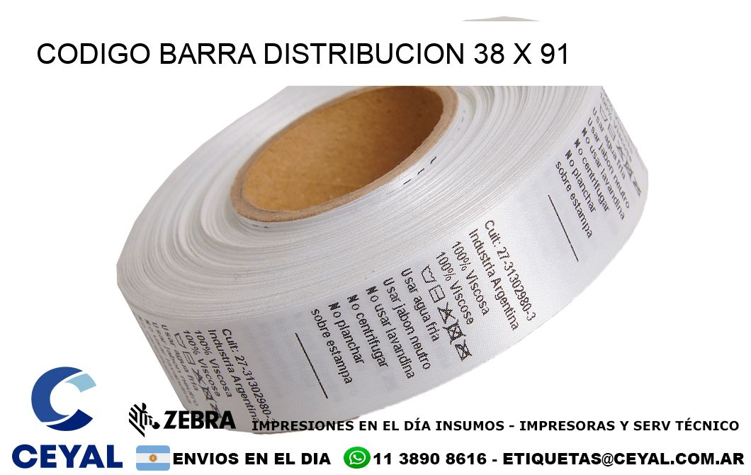 CODIGO BARRA DISTRIBUCION 38 x 91